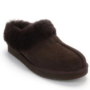 UGG Rona Ultra-Short Sheepskin Slippers chestnut brown color size 8